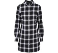 Urban Classics Damen Kleid Ladies Cotton Check Shirt Dress Black/White S