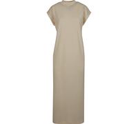 Shirtkleid URBAN CLASSICS "Urban Classics Damen Ladies Long Extended Shoulder Dress", Damen, Gr. L, US-Größen, sandweiß, 100% Baumwolle, unifarben, loose fit, Rundhals, Kleider Shirtkleid (88793362-L)