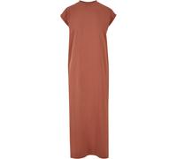 Shirtkleid URBAN CLASSICS "Urban Classics Damen Ladies Long Extended Shoulder Dress", Damen, Gr. XL, US-Größen, terracotta, 100% Baumwolle, unifarben, loose fit, Rundhals, Kleider Shirtkleid (79997112