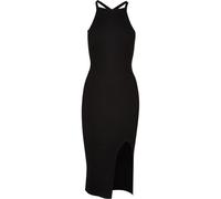 Shirtkleid URBAN CLASSICS "Urban Classics Damen Ladies Midi Rib Knit Crossed Back Dress", Damen, Gr. L, US-Größen, schwarz, 35% Polyacryl, 35% Viskose, 30% Polyamid, unifarben, slim fit, Kleider Shirt