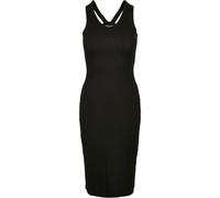 Shirtkleid URBAN CLASSICS "Urban Classics Damen Ladies Midi Sleeveless Rib Dress", Damen, Gr. 3XL, US-Größen, schwarz, 75% Polyester, 20% Viskose, 5% Elasthan, unifarben, slim fit, Kleider Shirtkleid