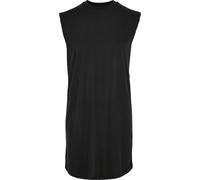 Shirtkleid URBAN CLASSICS "Urban Classics Damen Ladies Modal Padded Shoulder Tank Dress", Damen, Gr. XS, US-Größen, schwarz, 77% Modal, 23% Polyester, unifarben, loose fit, Rundhals, Kleider Shirtklei
