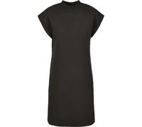 Shirtkleid URBAN CLASSICS "Urban Classics Damen Ladies Naps Terry Extended Shoulder Dress", Damen, Gr. S, US-Größen, schwarz, 97% Baumwolle, 3% Elasthan, unifarben, normal, Rundhals, Kleider Shirtklei