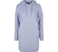 Shirtkleid URBAN CLASSICS "Urban Classics Damen Ladies Organic Oversized Terry Hoody Dress", Damen, Gr. S, US-Größen, violablau, 100% Baumwolle, unifarben, oversize, ohne Ausschnitt, Kleider Shirtklei