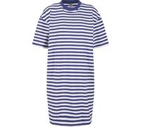 Shirtkleid URBAN CLASSICS "Urban Classics Damen Ladies Oversized Striped Tee Dress", Damen, Gr. XS, US-Größen, blau (weiß, dunkelblau), 100% Baumwolle, relaxed fit, Rundhals, Kleider Shirtkleid (44376