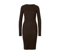 Shirtkleid URBAN CLASSICS "Urban Classics Damen Ladies Rib Dress", Damen, Gr. XL, US-Größen, braun, 77% Viskose, 19% Polyester, 4% Elasthan, unifarben, slim fit, Rundhals, Kleider Shirtkleid (61852368