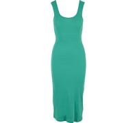 Shirtkleid URBAN CLASSICS "Urban Classics Damen Ladies Rib Top Dress", Damen, Gr. L, US-Größen, grün (ferngrün), 95% Baumwolle, 5% Elasthan, unifarben, normal, U-Boot-Ausschnitt, Kleider Shirtkleid (6