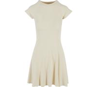 Shirtkleid URBAN CLASSICS "Urban Classics Damen Ladies Skater Rib Dress", Damen, Gr. 4XL, US-Größen, beige (sandweiß), 95% Baumwolle, 5% Elasthan, unifarben, normal, Rundhals, Kleider Shirtkleid (7715