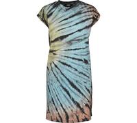 Shirtkleid URBAN CLASSICS "Urban Classics Damen Ladies Tie Dye Dress", Damen, Gr. S, US-Größen, schwarz, 100% Baumwolle, Basic, loose fit, Rundhals, Kleider Shirtkleid (52351521-S) schwarz