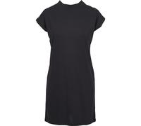 Shirtkleid URBAN CLASSICS "Urban Classics Damen Ladies Turtle Extended Shoulder Dress", Damen, Gr. S, US-Größen, schwarz, 100% Baumwolle, unifarben, normal, Rundhals, Kleider Shirtkleid (34229538-S) s