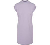 Shirtkleid URBAN CLASSICS "Urban Classics Damen Ladies Turtle Extended Shoulder Dress", Damen, Gr. S, US-Größen, lila, 100% Baumwolle, unifarben, normal, Rundhals, Kleider Shirtkleid (81654033-S) lila