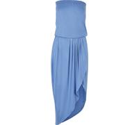 Shirtkleid URBAN CLASSICS "Urban Classics Damen Ladies Viscose Bandeau Dress", Damen, Gr. 4XL, US-Größen, horizonblau, 95% Viskose, 5% Elasthan, unifarben, loose fit, Kleider Shirtkleid (86572229-4XL)