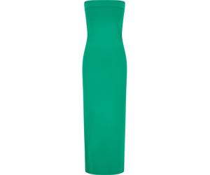 Shirtkleid URBAN CLASSICS "Urban Classics Ladies Bandeau Midi Dress", Damen, Gr. 5XL, US-Größen, froggrün, 94% Polyamid, 6% Elasthan, unifarben, slim fit, Rundhals, Kleider Shirtkleid (58179940-5XL) f