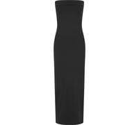 Shirtkleid URBAN CLASSICS "Urban Classics Ladies Bandeau Midi Dress", Damen, Gr. S, US-Größen, schwarz, 94% Polyamid, 6% Elasthan, unifarben, slim fit, Rundhals, Kleider Shirtkleid (33641953-S) schwar