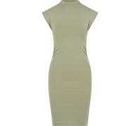 Shirtkleid URBAN CLASSICS "Urban Classics Ladies Short Cotton Jersey Dress", Damen, Gr. M, US-Größen, grün (softsalvia), 95% Baumwolle, 5% Elasthan, unifarben, skinny fit, Rundhals, Kleider Shirtkleid