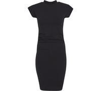 Shirtkleid URBAN CLASSICS "Urban Classics Ladies Short Cotton Jersey Dress", Damen, Gr. S, US-Größen, schwarz, 95% Baumwolle, 5% Elasthan, unifarben, skinny fit, Rundhals, Kleider Shirtkleid (11312706