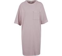 Shirtkleid URBAN CLASSICS "Urban Classics Ladies Washed Jersey T-Shirt Dress", Damen, Gr. 3XL, US-Größen, blushedrose, 83% Baumwolle, 17% Polyester, unifarben, oversize, Rundhals, Kleider Shirtkleid (