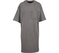 Shirtkleid URBAN CLASSICS "Urban Classics Ladies Washed Jersey T-Shirt Dress", Damen, Gr. XXL, US-Größen, steelgrau, 83% Baumwolle, 17% Polyester, unifarben, oversize, Rundhals, Kleider Shirtkleid (99