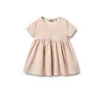 Shirtkleid WHEAT "WHEAT Jerseykleid S/S Nova", Mädchen, Gr. 74, coral flowers, 100% Baumwolle, normal, Rundhals, Kleider Shirtkleid (57685738-74) coral flowers