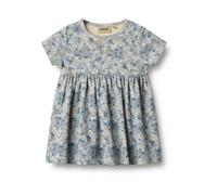 Shirtkleid WHEAT "WHEAT Jerseykleid S/S Nova", Mädchen, Gr. 92, blau summer flowers, 100% Baumwolle, normal, Rundhals, Kleider Shirtkleid (15539062-92) blau summer flowers