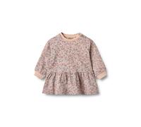 Shirtkleid WHEAT "WHEAT Sweat Dress L/S Zenia", Mädchen, Gr. 92, rose dust flowers, 95% Baumwolle (Bio), 5% Elasthan, normal, Rundhals, Kleider Shirtkleid (39672740-92) rose dust flowers