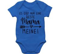 Shirtracer Baby Body Junge Mädchen - Es gibt nur eine beste Mama - Meine - 1/3 Monate - Royalblau - kurzarmbody muttertag muddi super babybody babykleidung jungen mama's mamas ist die kurzarm