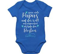 Shirtracer Baby Body Junge Mädchen - Geschenk zum Vatertag - Sooo viele Papas auf der Welt und ausgerechnet ich habe den Besten weiß - 3/6 Monate - Royalblau - papa werden geschenke vatertagsbody