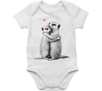 Shirtracer Baby Body Junge Mädchen - Ich liebe dich Geschenke Erdmännchen Paar Geschenk Pärchen Geschenke Liebe I Paare Geschenk - 3/6 Monate - Weiß - mit herz