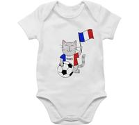 Shirtracer - Baby Body Kurzarm - 2026 Fussball WM Fanartikel - Fußball Katze Frankreich
