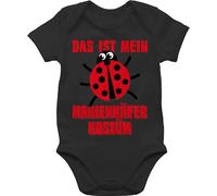 Shirtracer Baby Body Kurzarm - Karneval & Fasching - Das ist mein Marienkäfer Kostüm Marienkaefer I Käfer I Marienkäferkostüm - 18/24 Monate - Schwarz - tier fastnacht marienkäferköstüm faschings