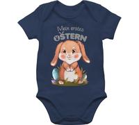 Shirtracer Baby Body Kurzarm - Ostergeschenke - Mein erstes Ostern Hase I 1. Ostern Osterhase I Oster Hase - 1/3 Monate - Navy Blau - my first easter outfit osterkleidung ostermotiv 1 babykleidung