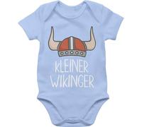 Shirtracer Baby Body Kurzarm - & Walhalla - kleiner Wikinger weiß - 12/18 Monate - Babyblau - viking wikinger&walhalla bodys vikings helm bz10 babybody baby-kurzarmbodys babysachen