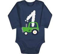 Shirtracer Baby Body Langarm - 1. - Traktor Geburtstag Eins - 12/18 Monate - Navy Blau - 1.geburtstag junge outfit happy birthday bodys one 1 jahr ich bin schon babybody year einjährige jetzt bodies