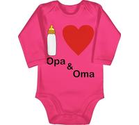 Shirtracer - Baby Body Langarm - Aktuelle Trends - I love Opa und Oma Nuckelflasche