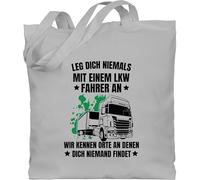 Shirtracer - Baumwolltasche - Geschenke Trucker - Leg dich niemals mit einem LKW Fahrer an