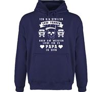 Shirtracer Hoodie Herren Pullover Männer - Geschenke Trucker - Stolzer LKW Fahrer und Papa weiß - XXL - Navy Blau - LKW-Fahrer Pulli sprüche jh001 Bilder Hoody man