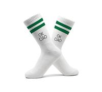 Shirtracer Ok Ciao Socken Statement Tennissocken Ok Ciao Tennissocken Spruch Okay Tschüss Socke Auf Wiedersehen I - 42-46 - Grün - mit statements sprüche socks damen herren tennis 43-46