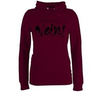 Shirtracer Pullover Damen Hoodie Frauen - Statement - Bevor du fragst Nein I Lustiger Spruch Arbeit Geschenk Kollegen - L - Burgundrot - Statements Sagen Hoodies sprüche für
