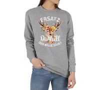Shirtracer Sweater Pullover Sweatshirt Herren Damen - Kompatibel mit Oktoberfest - Ersatz Dirndl Der Wille Zählt - XS - Grau meliert - Trachten bayrische geweih pullis bayrisch Hirsch Tracht Dirndl.