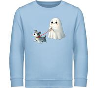 Shirtracer - Sweatshirt Kinder Pullover für Jungen Mädchen - Süßes Geister Motiv mit Hund | Halloween Hundemotiv