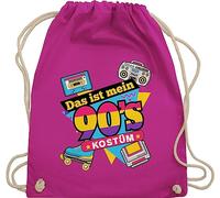 Shirtracer Turnbeutel Rucksack - Karneval & Fasching - Taschen - Das ist mein 90er Jahre Kostüm I Neunziger Jahre I 90s I - Unisize - Fuchsia - outfits karnevalsbeutel faschings 90 beutel outfit