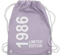 Shirtracer Turnbeutel Rucksack - Limited Edition 1986 I Geschenk 40. Geburtstag Geschenk zum 40 Geburtstag I Vierzigster I 40er I 40ger I 40ster I 40th Birthday - Unisize - Pastell Lila