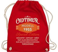 Shirtracer Turnbeutel Rucksack - Oldtimer Modell 1955 Special Edition I Geschenk 70. Geburtstag I Siebzigster - Unisize - Rot - 70er 70 jahre 1953 70.geburtstag 70ster 70ste 70-er siebzig te zum