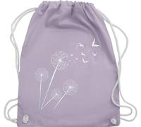 Shirtracer Turnbeutel Rucksack - Sprüche Statement - Pusteblume Löwenzahn - Unisize - Pastell Lila - beutel mama mit aufschrift vögel stoffrucksack sportbeutel aus stoff bedruckt statements blume