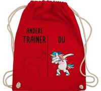 Shirtracer Turnbeutel Rucksack - Taschen - Andere Trainer Dabbing Einhorn Geschenk Bester Trainer Geschenkideen Handballtrainer Geschenke Fußballtrainer I - Unisize - Rot - coach beste trainerin best