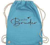 Shirtracer Turnbeutel Rucksack - Taschen - Großer Bruder - Big Brother - Unisize - Hellblau - grosser geschenk große brüder beutel tasche bruder turn für großen grosse größeren geschenke 2024 bro