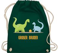 Shirtracer Turnbeutel Rucksack - Taschen - Großer Bruder Dinosaurier - Unisize - Dunkelgrün - geschwister geschenke für 3 grosser geschenk brother brüder juterucksäcke zur geburt tasche big bro große
