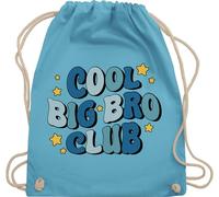 Shirtracer Turnbeutel Rucksack - Taschen - Ich werde großer Bruder Geschenk Cool big Bro Club | Geschenke für werdende große Brüder - Unisize - Hellblau - grosser brother bag tasche bruder großen