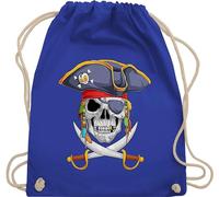 Shirtracer Turnbeutel Rucksack - Taschen - Pirat | Piraten | Pirates | Seeräuber | Freibeuter - Unisize - Royalblau - piratentasche pirate piratenrucksack motiv zuziehbeutel mit kindertasche beutel