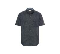 Camel Active Kurzarmhemd Herren – 100% Baumwolle, Button-Down-Kragen, meliert – Dunkelblau Gr. M
